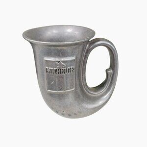 Vintage Wilton Armetale Michelob Pewter Horn Cup, Beer Mug 70s Pub Stein Tankard
